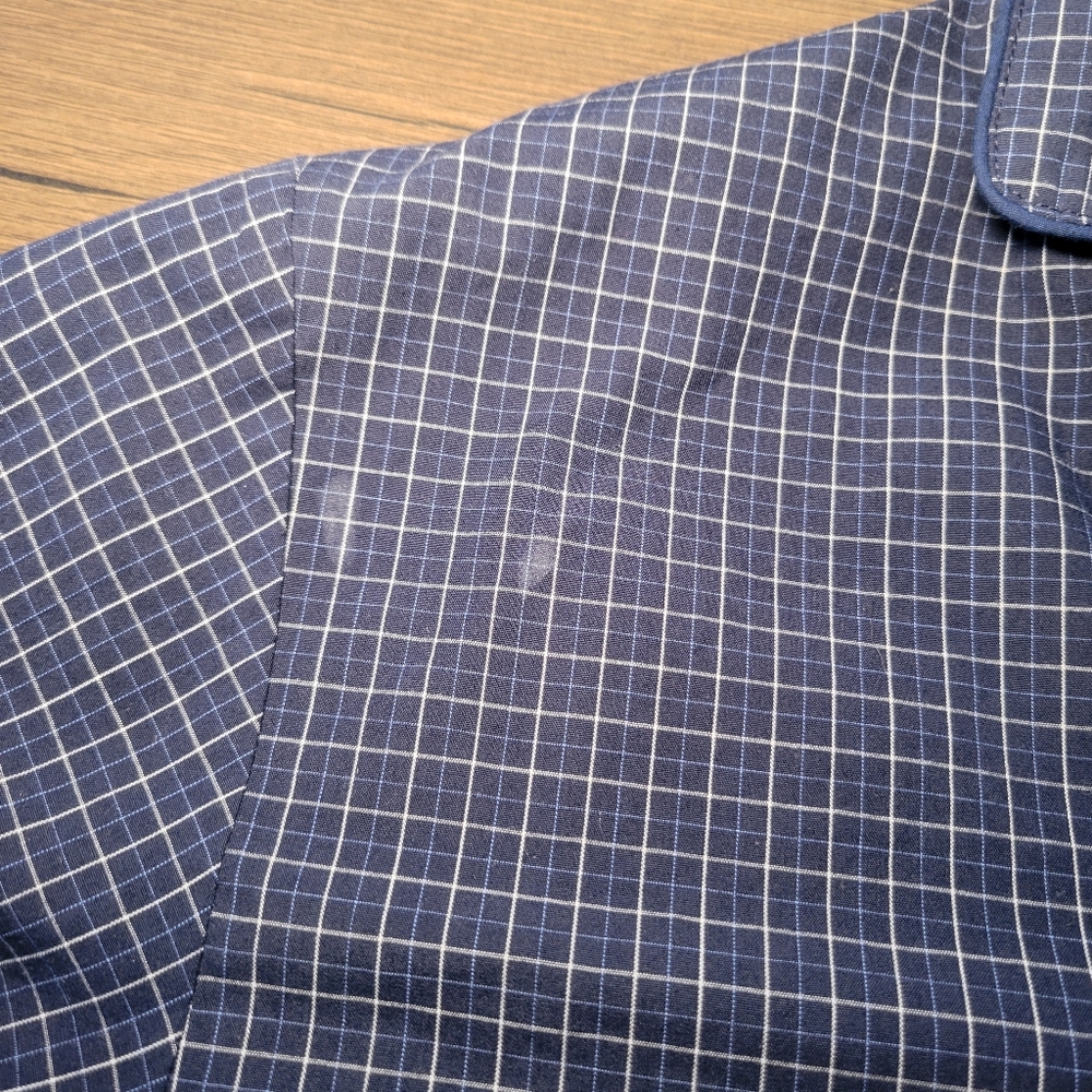 Stafford Mens Plaid Sleepwear Set Size S Pajamas Blue Long Sleeve Pants Bottom - Picture 13 of 13